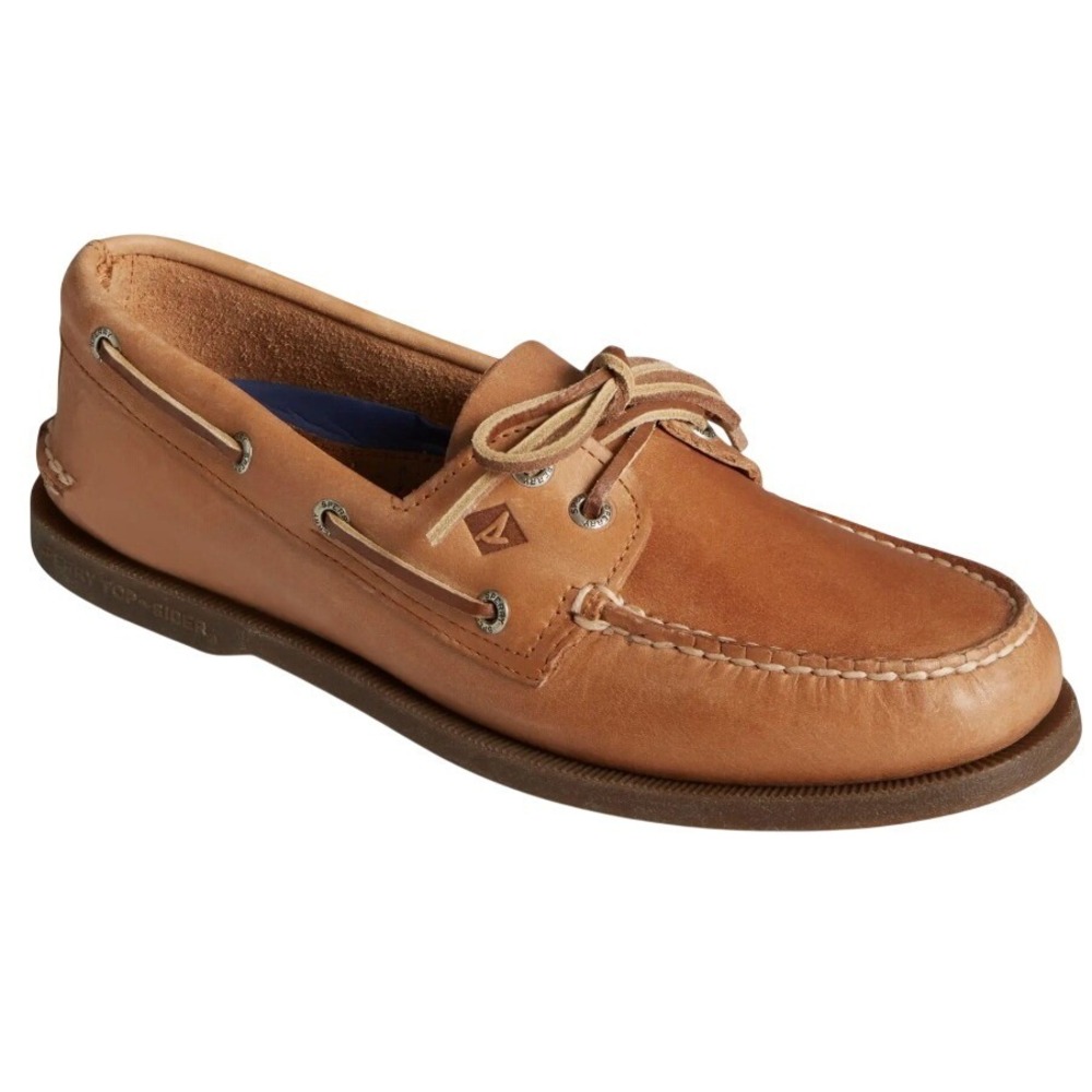 Sperry Authentic Original 2 Eye Boat Shoes Mens 10 Sahara Leather Tan NIB $110